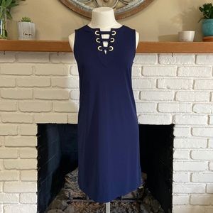 NWT True Navy Sleeveless Stretchy Short Shift Dress